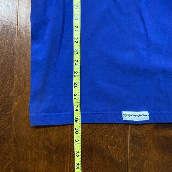 Wright & Ditson Atlanta Braves Throwback Logo Blue Red Stitched T-Shirt Men's XL - Picture 7 of 9